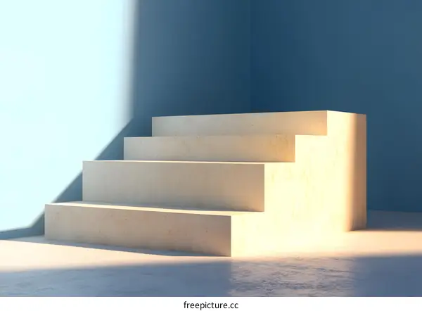 Abstract Minimalist Stone Steps  Background