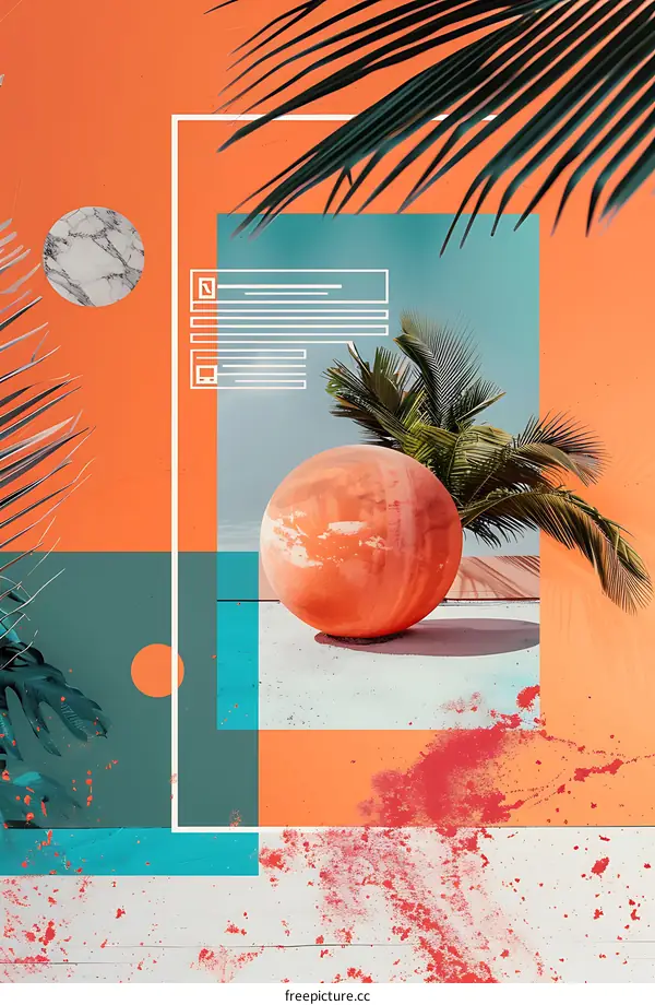 Tropical Summer Abstract Collage