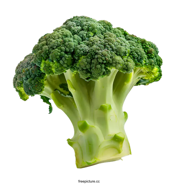[Transparent Background PNG]Fresh Green Broccoli Isolated on White Background