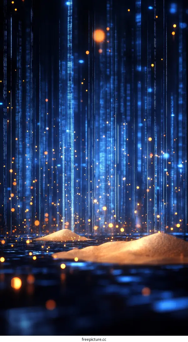 Digital Sand Dunes Abstract Illustration