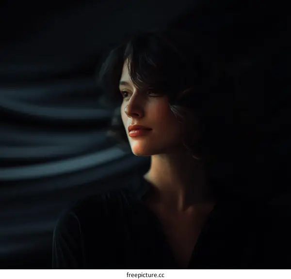 Woman in Deep Thought Portrait