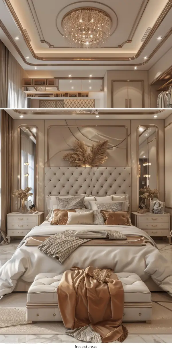 Luxury Bedroom Interior Design Illustration