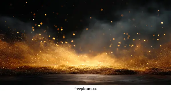 Golden Glittering Dust Background Image