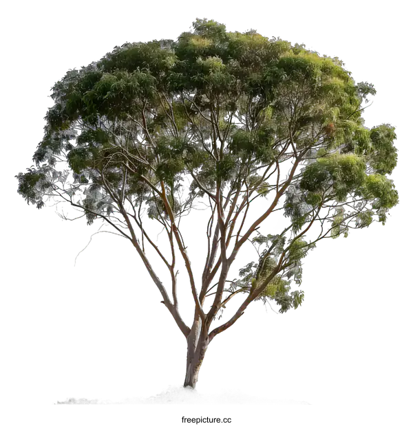 [Transparent Background PNG]Isolated Green Tree With White Background