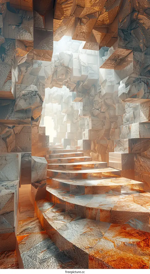 Mystical Glowing Temple Ruins in the Desert