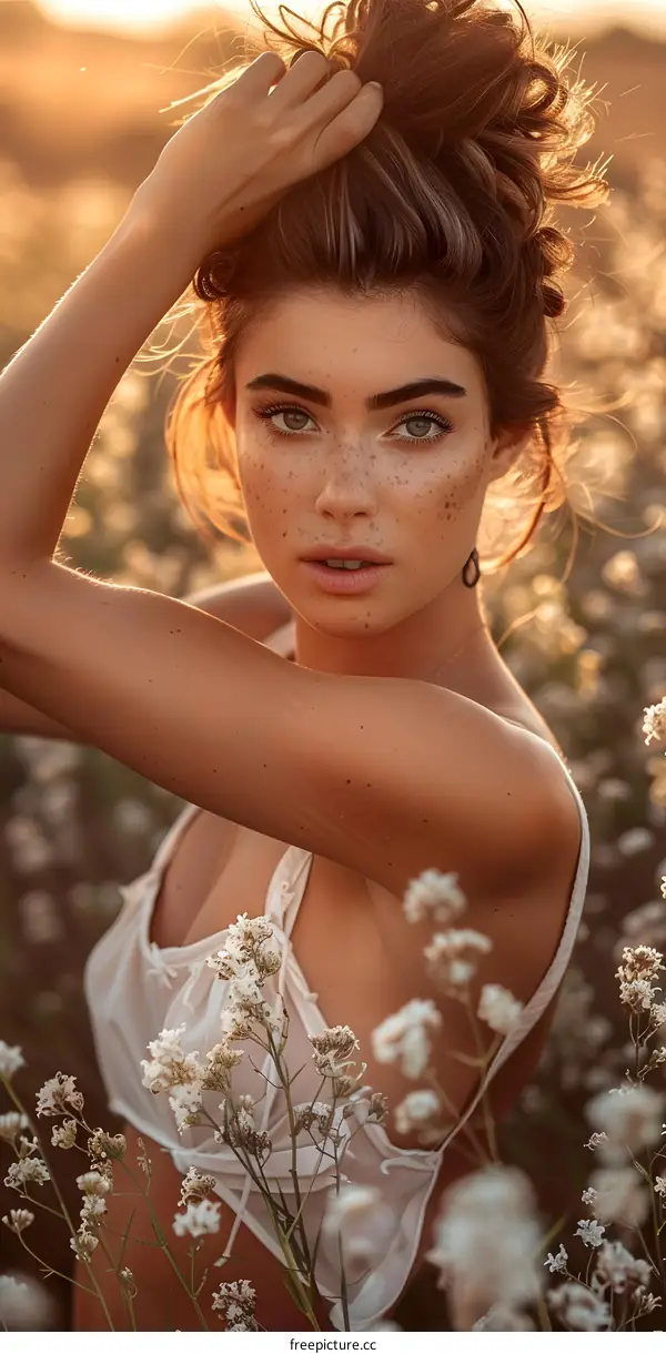 Freckles, Flowers, and a Beautiful Sunset