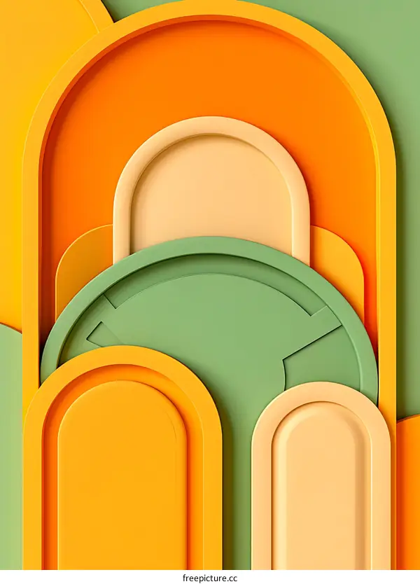 Abstract Colorful Shapes Design with Geometric Pattern