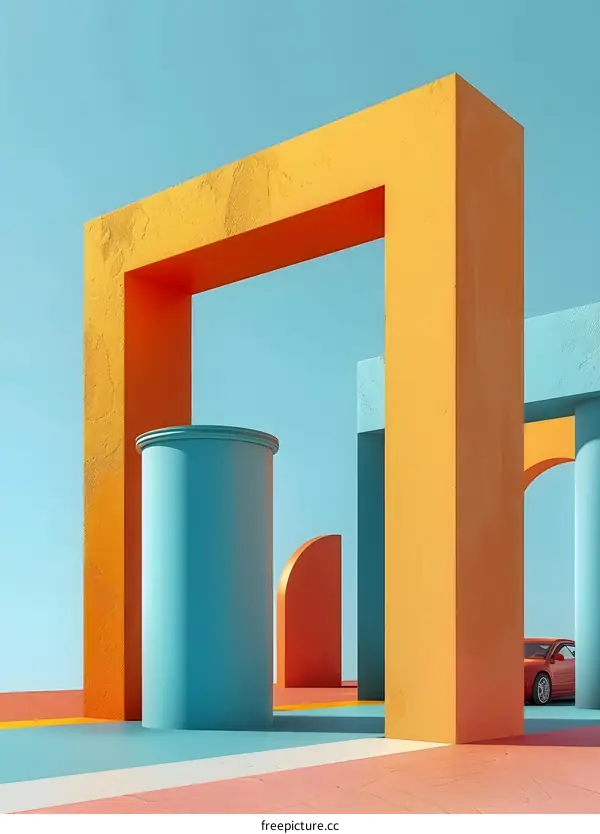 Abstract Minimalist Geometric Shapes Background