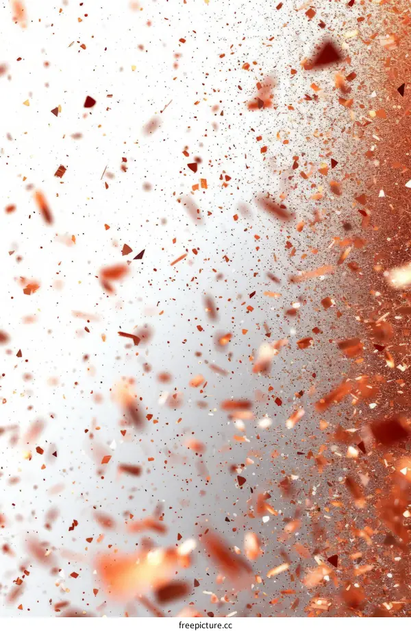 Abstract background with orange glitter explosion