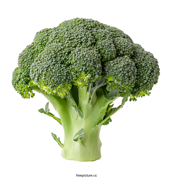 [Transparent Background PNG]Fresh Green Broccoli on White Background