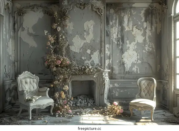 Nature Reclaiming Forgotten Ballroom
