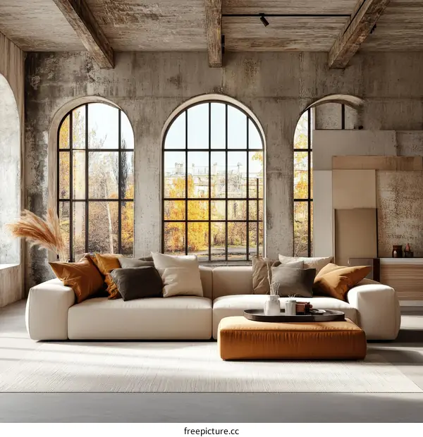 Modern Industrial Living Room Interior Design