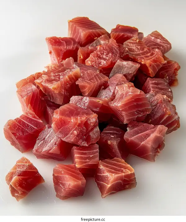 diced raw tuna