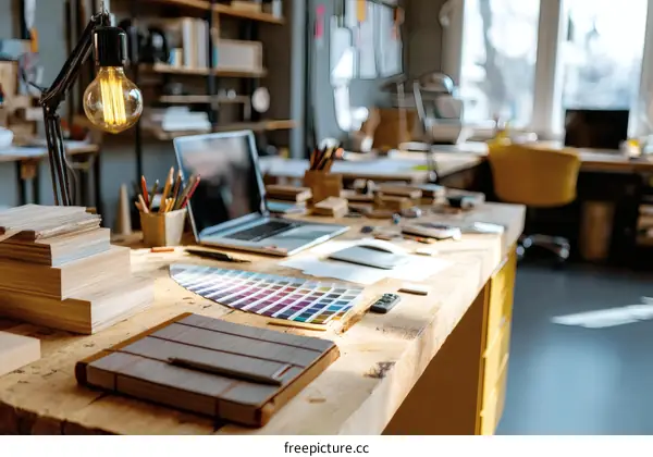 Creative Design Workspace Desk