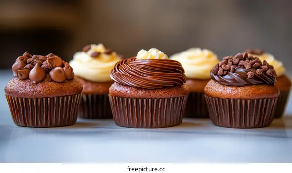 Delicious Chocolate Cupcakes Variety