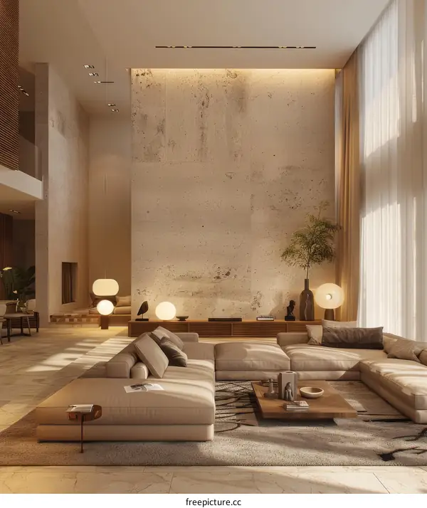 Modern minimalist living room