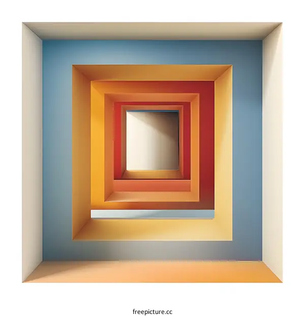 Colorful 3D geometric shapes illustration