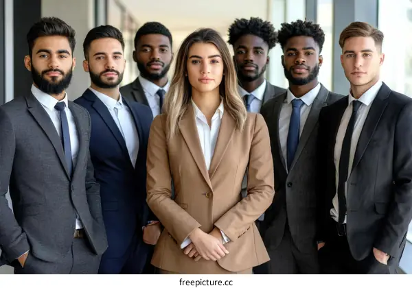 Diverse Business Team United in Professional Attire