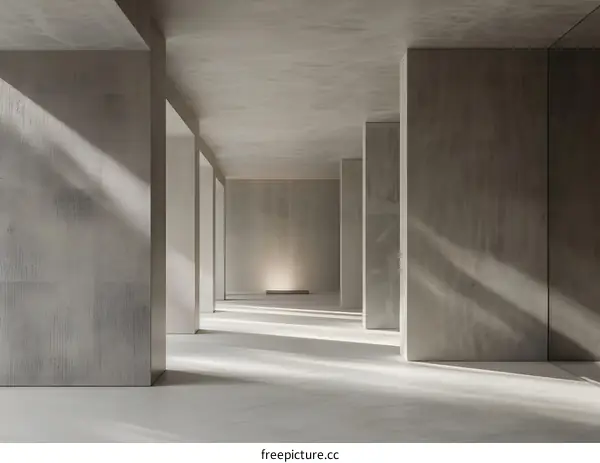Minimalist Concrete Interior Design With Natural Light