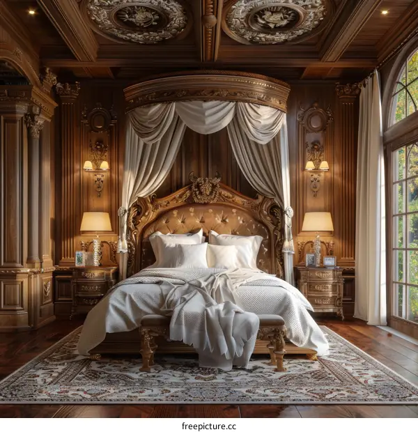 Luxury Classic Wooden Bedroom Design
