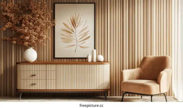 Modern Beige Living Room Interior Design