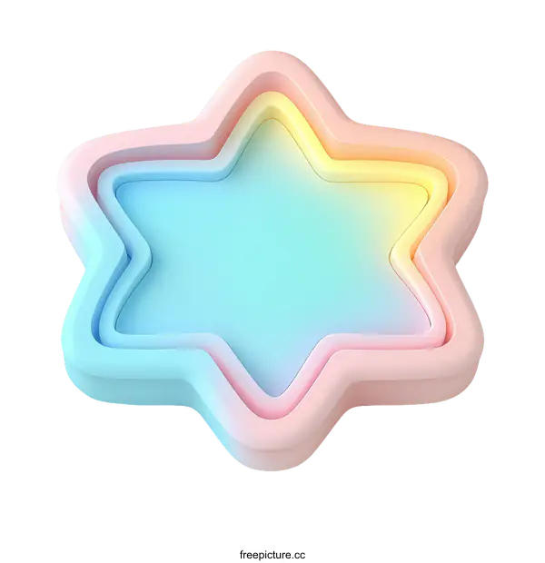 [Transparent Background PNG]Abstract Multi-Layered Star Shape Design