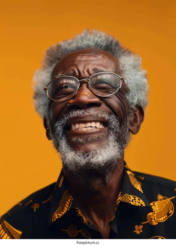 Portrait of a smiling elderly African man