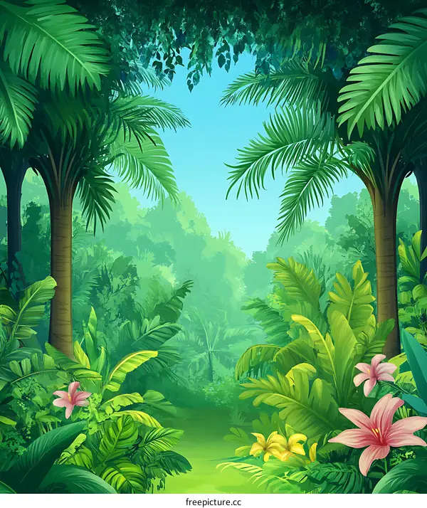 Tropical Rainforest Jungle Landscape