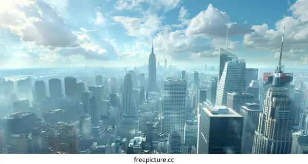 New York City Skyline with the Iconic Empire State Building