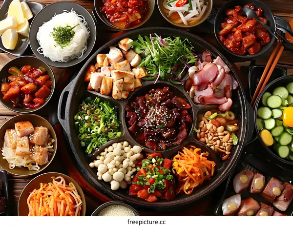 Korean Food Tabletop Feast