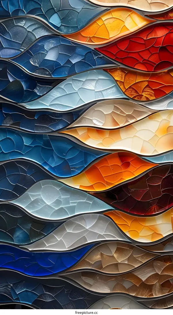 Abstract Stained Glass Waves