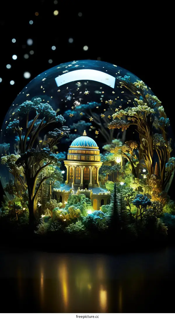 Enchanted Crystal Ball: A Fantasy Landscape