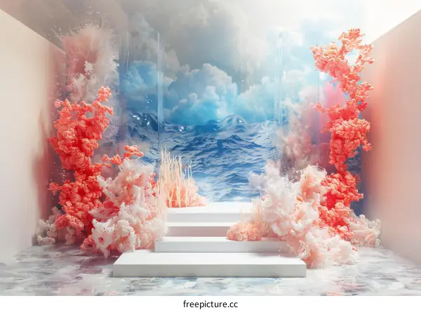 Abstract Artistic Seascape Interior Design