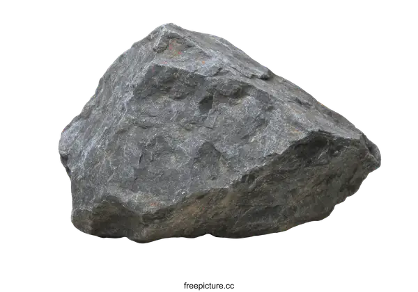 [Transparent Background PNG]Rough Gray Stone Rock Isolated on White Background