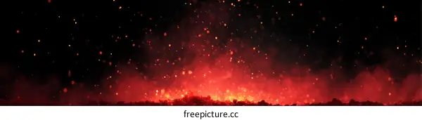 Fiery Sparks Explosion Abstract Background