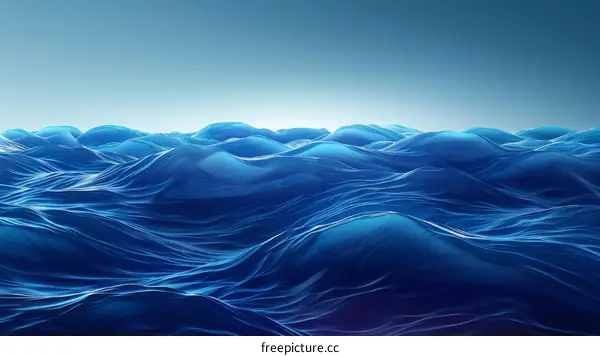 Mesmerizing Blue Ocean Waves