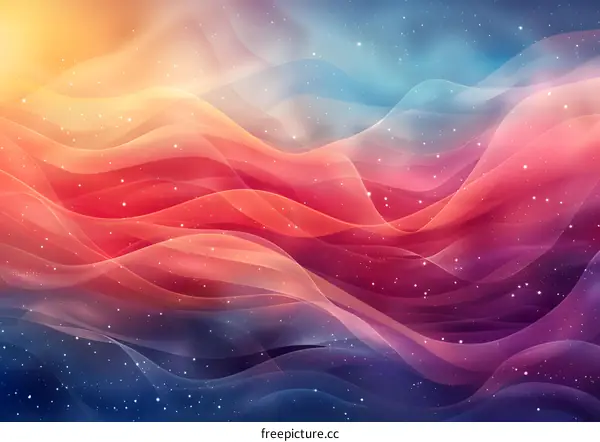 Wavy vibrant colorful abstract background