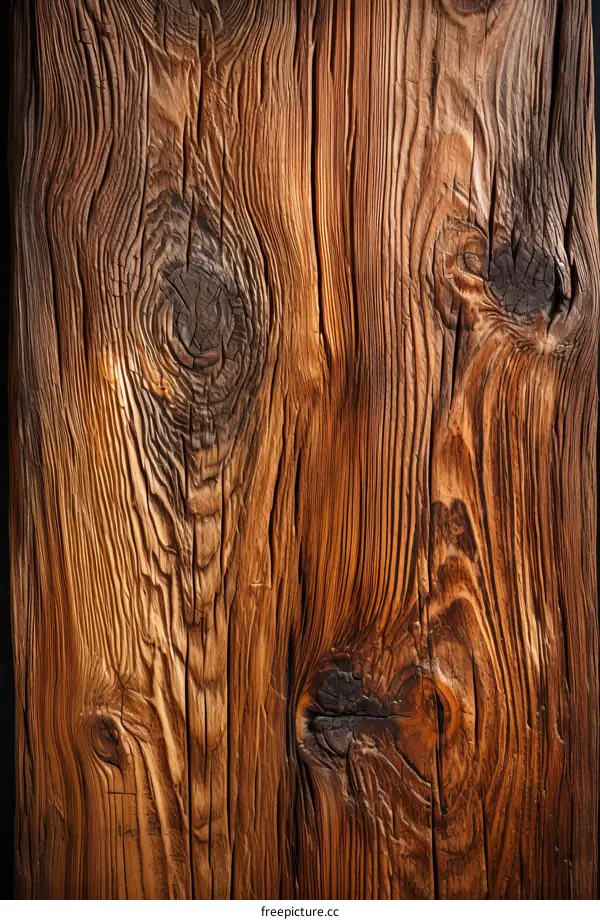Weathered Wood Texture with Knots