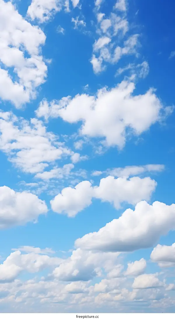 Blue sky with white clouds background