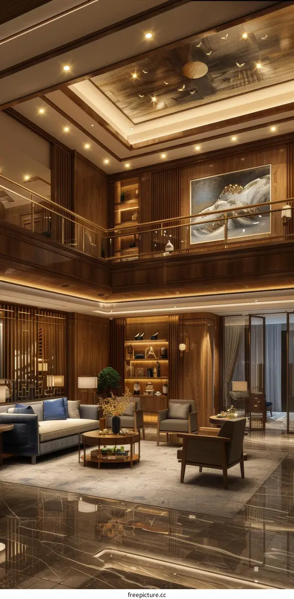 Luxury Modern Wooden Interior Design Living Room