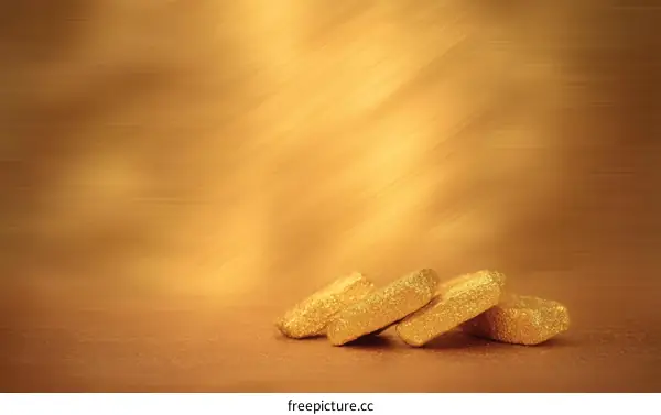 Golden Geometric Shapes on a Gold Background