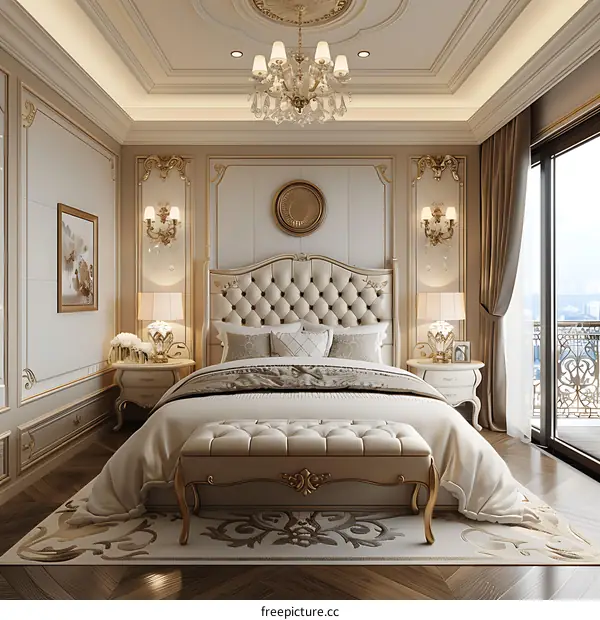 European-style luxury bedroom