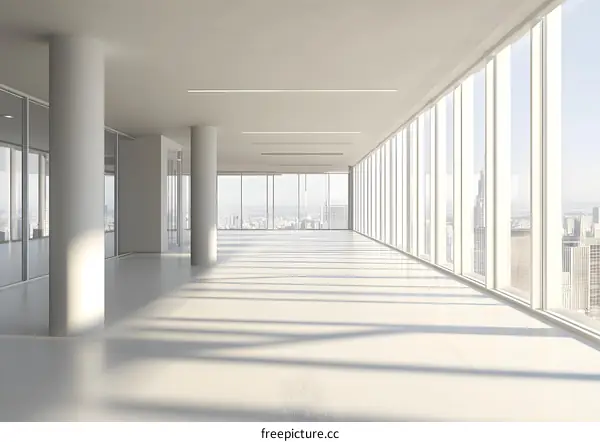 Modern Office Interior Design with City View