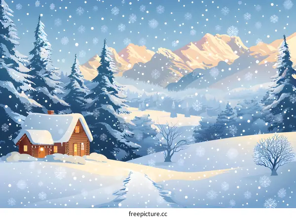 Snowy Cabin