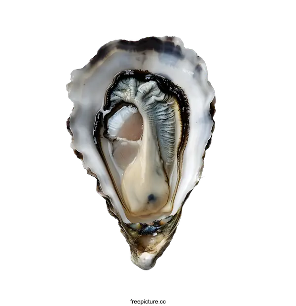 [Transparent Background PNG]Open Oyster Shell