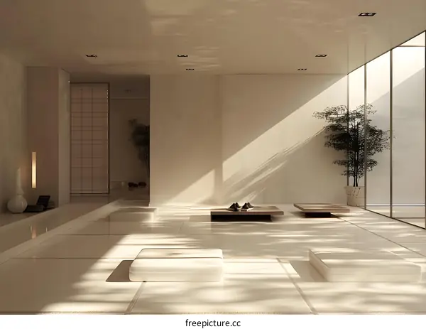 Minimalist Japanese Style Living Room Interior Design