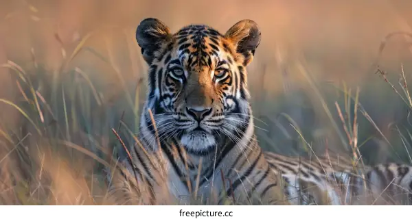 Tiger Portrait: A Close-up Look into the Eyes of a Predator