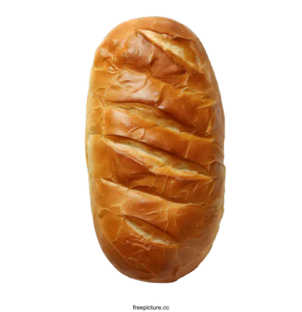 [Transparent Background PNG]Freshly Baked Loaf of White Bread