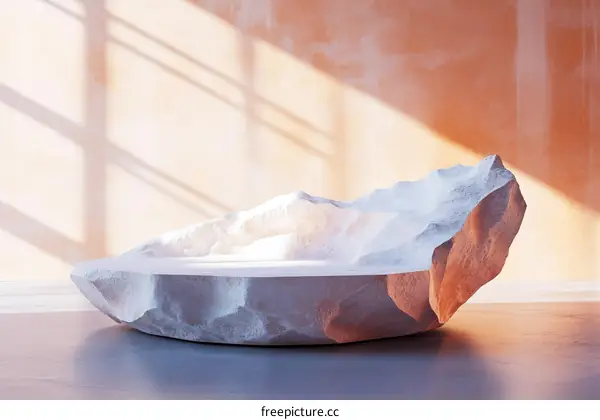 Abstract Modern Stone Display Platform