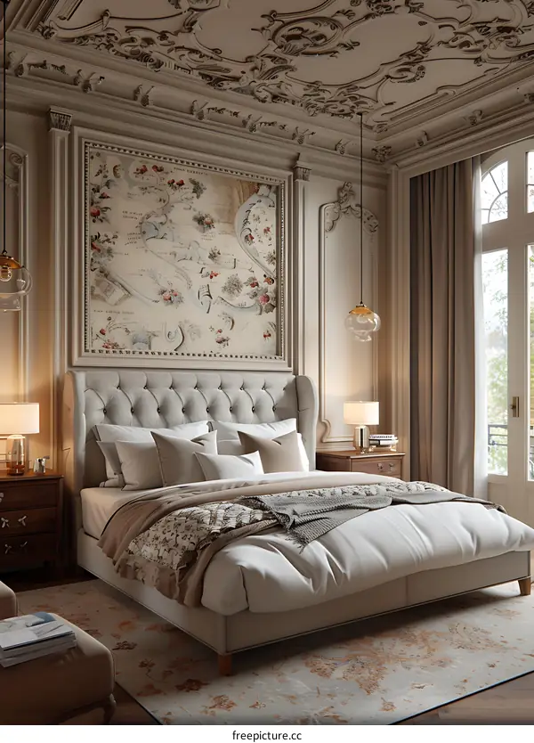 European-style luxury bedroom